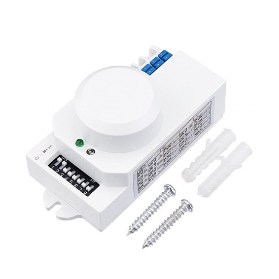 Intelligent Microwave Sensor Switch AC220V-240V Human Body Induction Sensor Corridor Photoelectric Sensor