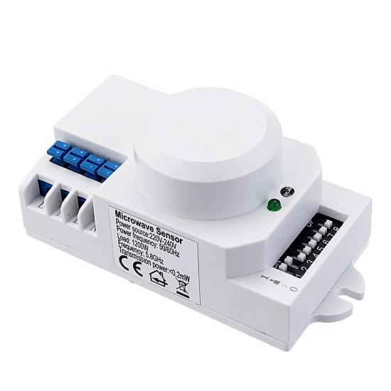Intelligent Microwave Sensor Switch AC220V-240V Human Body Induction Sensor Corridor Photoelectric Sensor