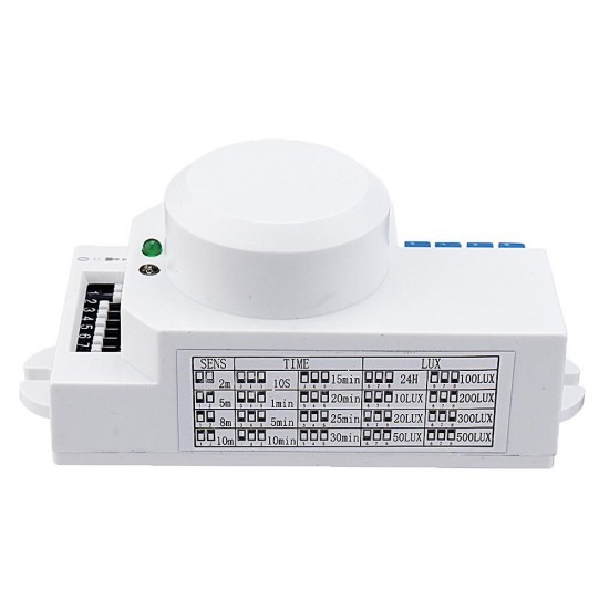 Intelligent Microwave Sensor Switch AC220V-240V Human Body Induction Sensor Corridor Photoelectric Sensor