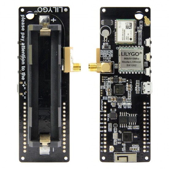 V1.1 SX1262 868Mhz ESP32 WiFi Wireless Bluetooth Module GPS NEO-6M SMA 32 18650 Battery Holder V1.1 SX1262 868Mhz ESP32 WiFi Wireless Bluetooth Module GPS NEO-6M SMA 32 18650 Battery Holder
