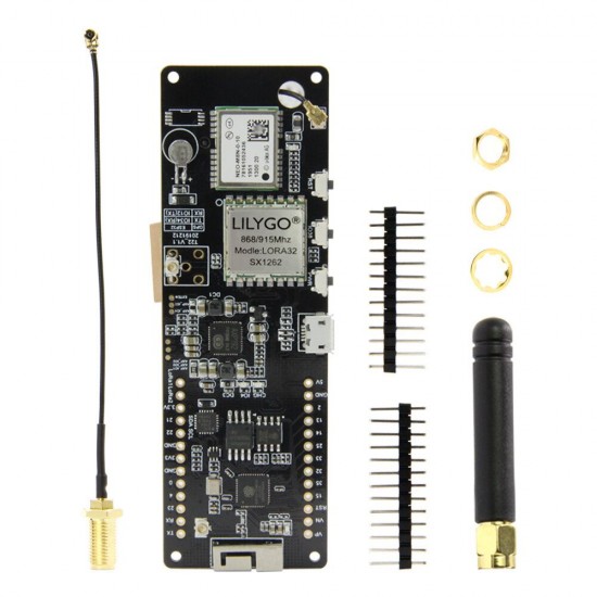 V1.1 SX1262 868/915MHz ESP32 WiFi Wireless Bluetooth Module GPS NEO-M8N IPEX 18650 Battery Holder V1.1 SX1262 868/915MHz ESP32 WiFi Wireless Bluetooth Module GPS NEO-M8N IPEX 18650 Battery Holder
