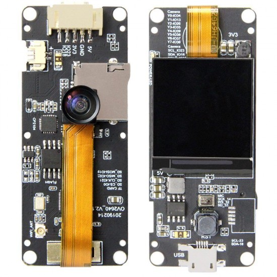 T-Camera Plus Line Extension Version ESP32-DOWDQ6 8MB SPRAM OV2640 Camera Module 1.3 Inch Display With WiFi bluetooth Board T-Camera Plus Line Extension Version ESP32-DOWDQ6 8MB SPRAM OV2640 Camera Module 1.3 Inch Display With WiFi bluetooth Board
