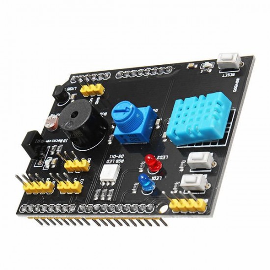 Multifunction Expansion Board DHT11 LM35 Temperature Humidity UNO ESP32 Rev1 WiFi D1 R32 0.96 Inch OLED Shield for Arduino - products that work with official Arduino boards