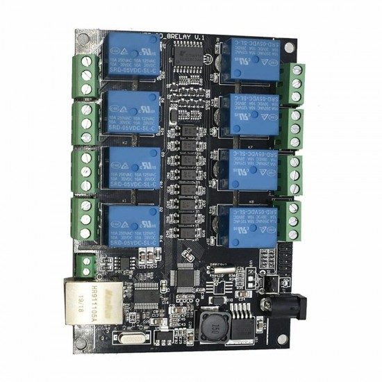 NC-1000 Ethernet RJ45 TCP/IP Remote Control Board with 8 Channels Relay Integrated AC250V 485 Networking Controller DC 7-24V NC-1000 Ethernet RJ45 TCP/IP Remote Control Board with 8 Channels Relay Integrated AC250V 485 Networking Controller DC 7-24V
