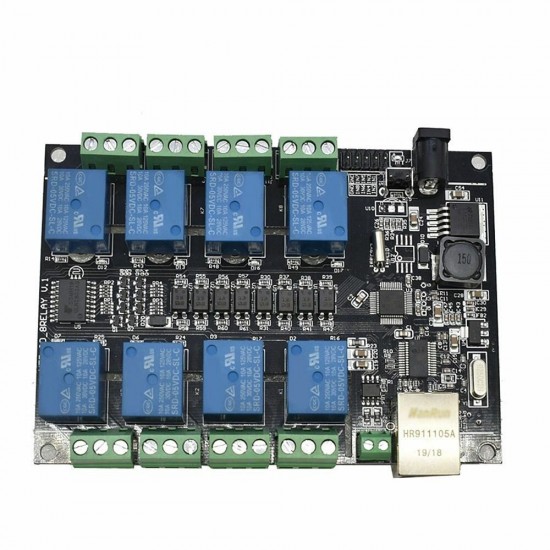 NC-1000 Ethernet RJ45 TCP/IP Remote Control Board with 8 Channels Relay Integrated AC250V 485 Networking Controller DC 7-24V NC-1000 Ethernet RJ45 TCP/IP Remote Control Board with 8 Channels Relay Integrated AC250V 485 Networking Controller DC 7-24V