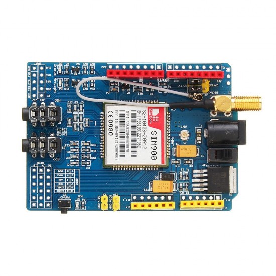 SIM900 Quad Band GSM GPRS Shield Development Board for Arduino - products that work with official Arduino boards