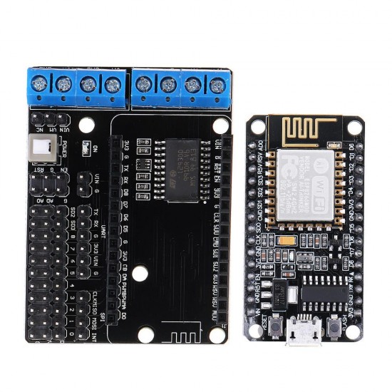 V2 ESP8266 Development Board + WiFi Driver Expansion Board For IOT NodeMcu ESP12E Lua L293D for Arduino - products that work with official Arduino boards