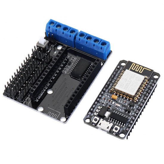 V2 ESP8266 Development Board + WiFi Driver Expansion Board For IOT NodeMcu ESP12E Lua L293D for Arduino - products that work with official Arduino boards