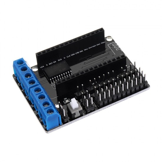 V2 ESP8266 Development Board + WiFi Driver Expansion Board For IOT NodeMcu ESP12E Lua L293D for Arduino - products that work with official Arduino boards V2 ESP8266 Development Board + WiFi Driver Expansion Board For IOT NodeMcu ESP12E Lua L293D for Arduino - products that work with official Arduino boards