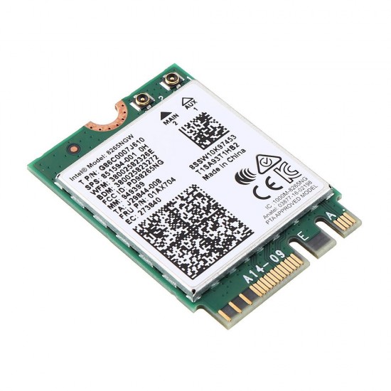 Wireless Network Card Intel 8265AC 8265NGW 2.4G/5G WIFI bluetooth 4.2 Module For Jetson Nano Wireless Network Card Intel 8265AC 8265NGW 2.4G/5G WIFI bluetooth 4.2 Module For Jetson Nano