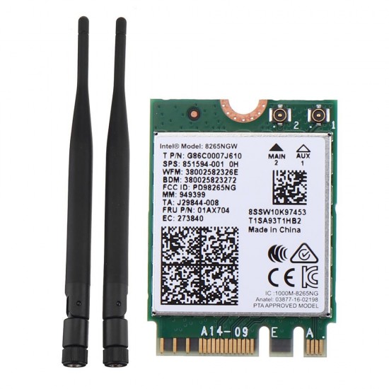 Wireless Network Card Intel 8265AC 8265NGW 2.4G/5G WIFI bluetooth 4.2 Module For Jetson Nano Wireless Network Card Intel 8265AC 8265NGW 2.4G/5G WIFI bluetooth 4.2 Module For Jetson Nano