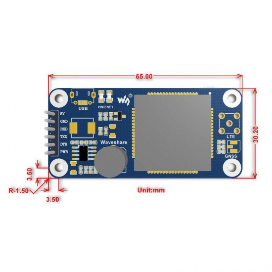 SIM7000E HAT NB-IoT/eMTC/EDGE/GPRS/GNSS HAT Development Board for Europe Africa Australia Southeast Asia For STM32