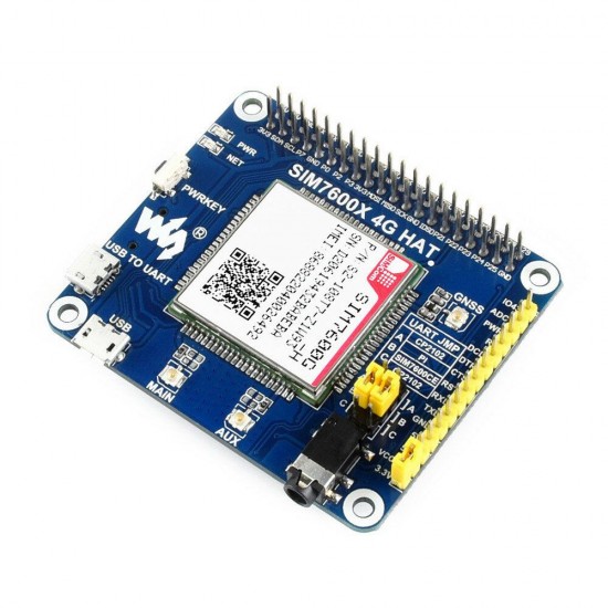SIM7600G-H 4G/3G/2G/GSM/GPRS/GNSS HAT Communication Expansion Board GNSS Positioning For Jetson Nano/STM32 the Global Version SIM7600G-H 4G/3G/2G/GSM/GPRS/GNSS HAT Communication Expansion Board GNSS Positioning For Jetson Nano/STM32 the Global Version
