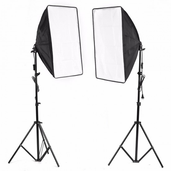 2x Studio Photography Video Softbox Light Stand Lighting Kit 50x70cm 2x Studio Photography Video Softbox Light Stand Lighting Kit 50x70cm