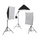 4 Heads Photography Studio Video Softbox Lighting Lamp Tripod Stand Arm Kits AU