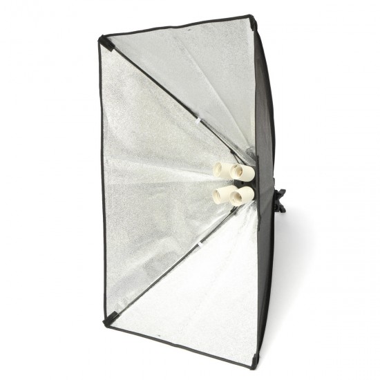 50cm x 70cm Studio Lighting Photo Softbox For 4 Socket E27 Lamp Bulb Head European