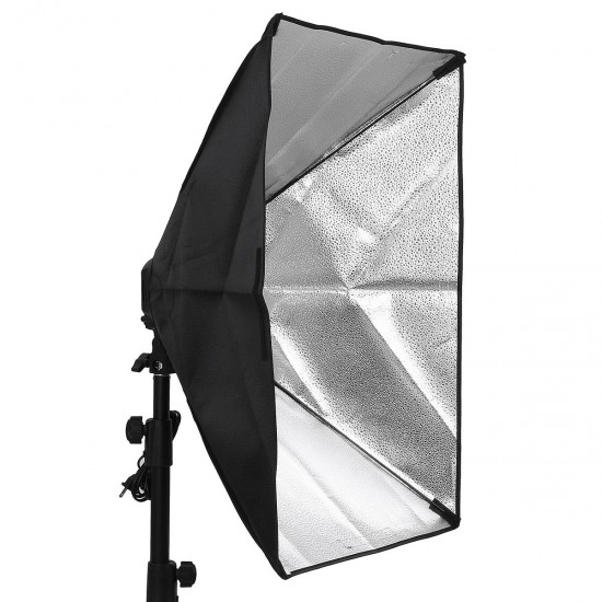 Photo Video Studio Lighting 50x70cm Softbox Light 4 Socket E27 Lamp Holder Kit Photo Video Studio Lighting 50x70cm Softbox Light 4 Socket E27 Lamp Holder Kit