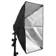 Photo Video Studio Lighting 50x70cm Softbox Light 4 Socket E27 Lamp Holder Kit