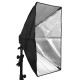 Photo Video Studio Lighting 50x70cm Softbox Light 4 Socket E27 Lamp Holder Kit Photo Video Studio Lighting 50x70cm Softbox Light 4 Socket E27 Lamp Holder Kit