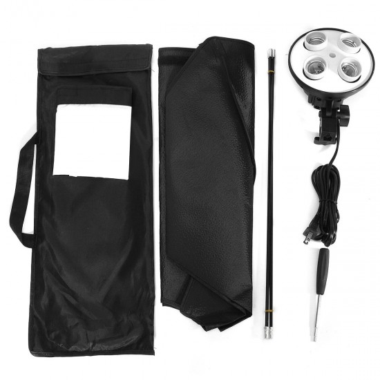 Photo Video Studio Lighting 50x70cm Softbox Light 4 Socket E27 Lamp Holder Kit Photo Video Studio Lighting 50x70cm Softbox Light 4 Socket E27 Lamp Holder Kit