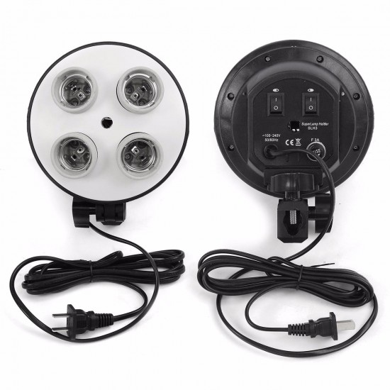 Photo Video Studio Lighting Kit 4-Socket E27 Lamp Holder Softbox Light Stands Photo Video Studio Lighting Kit 4-Socket E27 Lamp Holder Softbox Light Stands