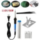 110V 60W Adjustable Electric Temperature Welding Soldering Iron Tool Kit Set