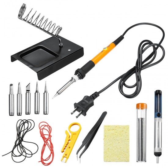 110V 60W Adjustable Temperature Solder Iron Tools Kit Electronic Welding Iron Tool