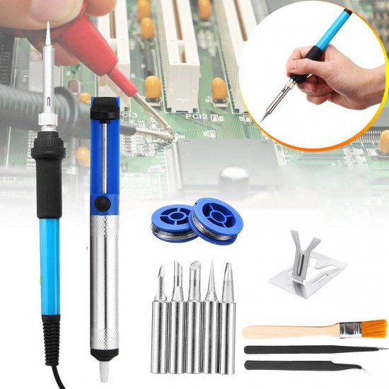 13Pcs 60W 110V/220V Electric Solder Iron Welding Tool Soldering Wire Iron Tips
