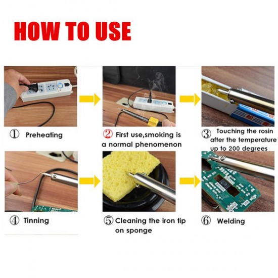 14 in1 110V/220V 60W EU Plug Electric Soldering Iron Starter Tool Kit Set