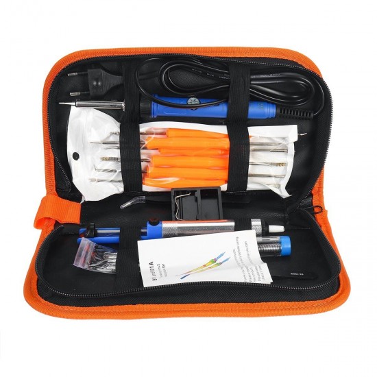 17PCS Electric Soldering Iron Tool Kit 60W Control Welding Station Tip Case 17PCS Electric Soldering Iron Tool Kit 60W Control Welding Station Tip Case