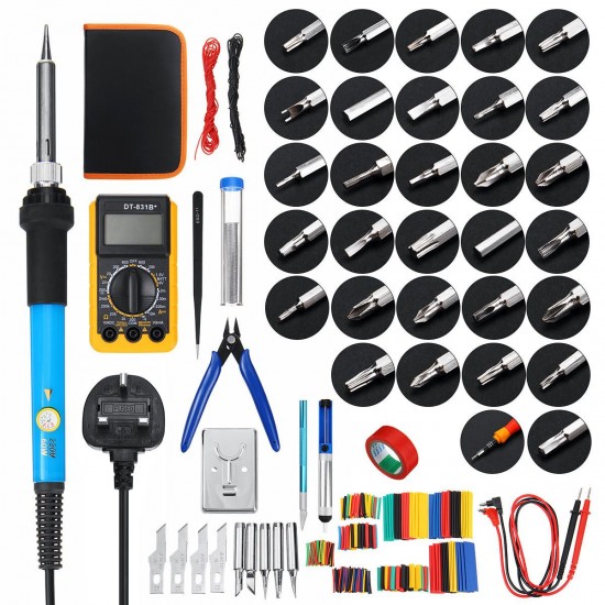 379Pcs 60W Electric Solder Iron Kit Welding Tool Solder Repair Screwdriver Plier Multimeter 379Pcs 60W Electric Solder Iron Kit Welding Tool Solder Repair Screwdriver Plier Multimeter