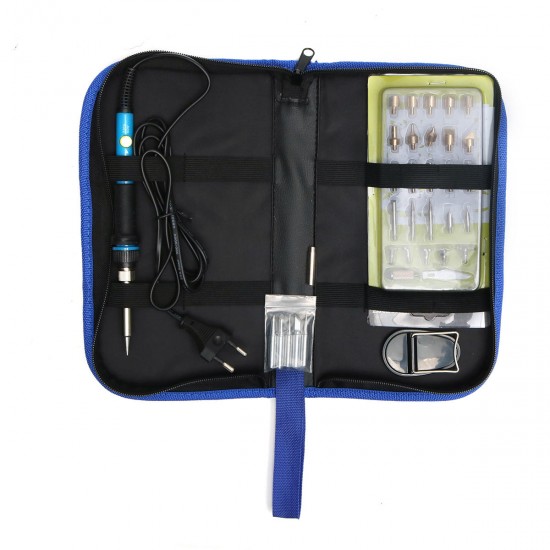 37Pcs Wood Burning And Soldering Iron Kit Magic Soldering Pyrography Tools Set 37Pcs Wood Burning And Soldering Iron Kit Magic Soldering Pyrography Tools Set