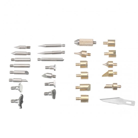 37Pcs Wood Burning And Soldering Iron Kit Magic Soldering Pyrography Tools Set 37Pcs Wood Burning And Soldering Iron Kit Magic Soldering Pyrography Tools Set
