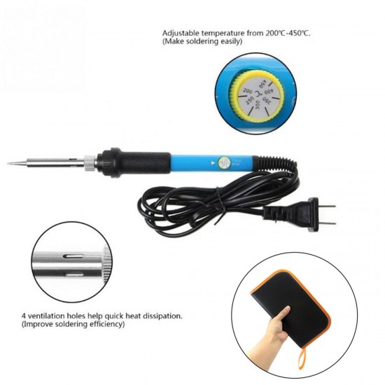 60W 110V/220V Electric Solder Iron Welding Tool Kit Solder Wire Tweezers 60W 110V/220V Electric Solder Iron Welding Tool Kit Solder Wire Tweezers