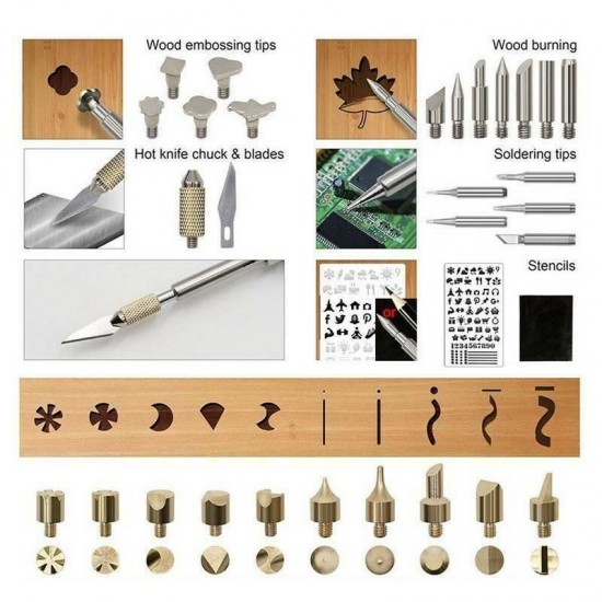 71Pcs Digital Engraving Soldering Iron Set for Constant Temperature Electric Soldering Iron Tools 71Pcs Digital Engraving Soldering Iron Set for Constant Temperature Electric Soldering Iron Tools