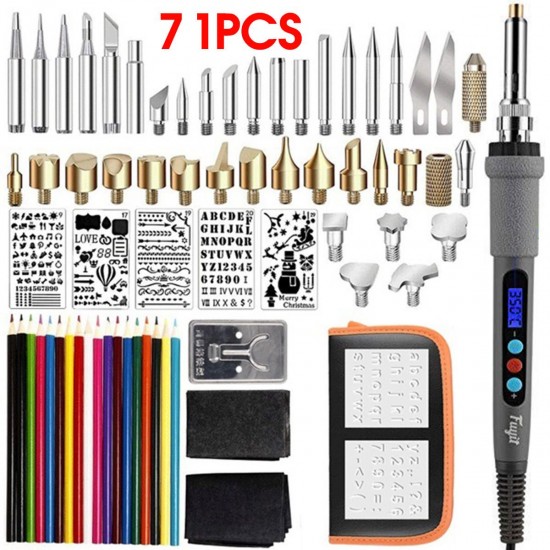 71Pcs Digital Engraving Soldering Iron Set for Constant Temperature Electric Soldering Iron Tools