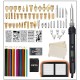 94Pcs LCD Wood Burning Pen Tools Kits Soldering Stencil Iron 60W Pyrography Solder Iron Set
