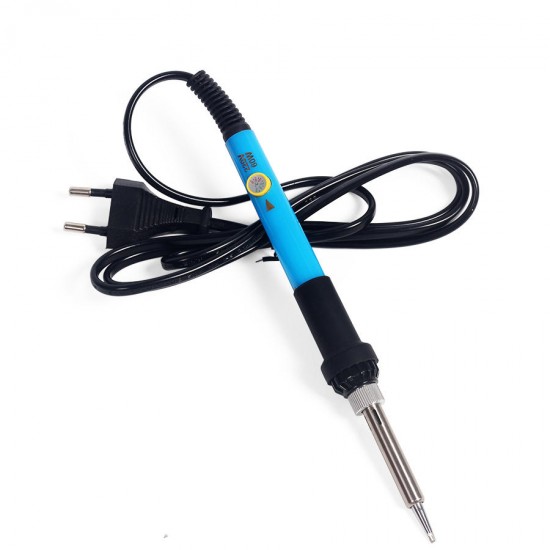 220V 60W Electric Adjustable Temperature Solder Iron Stand Solder Wire Tool Kit EU Plug with 5Pcs Tips