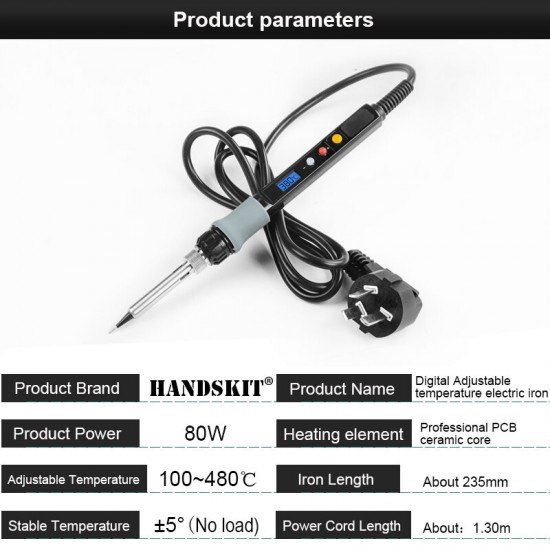 80W Digital Soldering Iron kit Temperature Electric Soldering Iron 110V 220V Multimeter Desoldeirng Pump Welding Tool