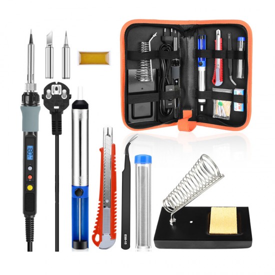 Digital Soldering Iron kit Electric Soldering Iron Desoldering Pump Soldering Tools with On-Offf Switch Digital Soldering Iron kit Electric Soldering Iron Desoldering Pump Soldering Tools with On-Offf Switch