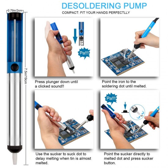 Digital Soldering Iron kit Electric Soldering Iron Desoldering Pump Soldering Tools with On-Offf Switch Digital Soldering Iron kit Electric Soldering Iron Desoldering Pump Soldering Tools with On-Offf Switch