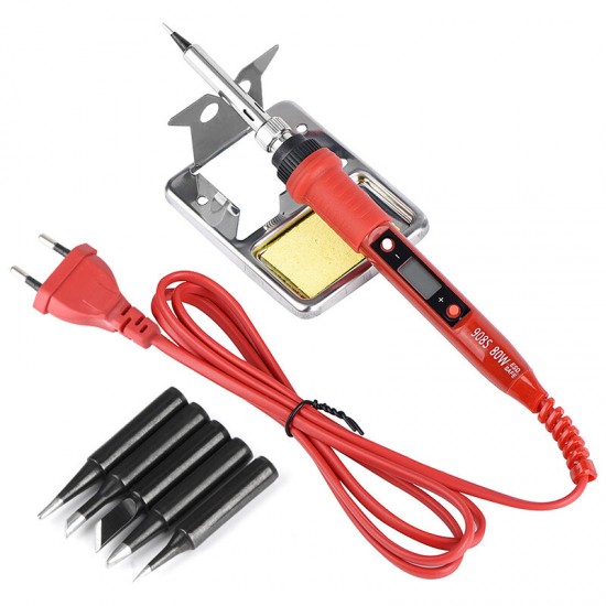 908S 220V 80W LCD Electric Welding Soldering Iron Adjustable Temperature Solder Iron With Soldering Iron Tips