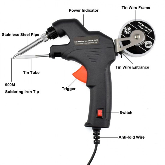 50W Electric Send Tin Solder Iron Tool Kit Internal Heating Handheld Automatically Send Tin Welding Station Repair Tool EUPlug/US Plug 50W Electric Send Tin Solder Iron Tool Kit Internal Heating Handheld Automatically Send Tin Welding Station Repair Tool EUPlug/US Plug