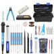 60W Electric Soldering Iron Kit EU/US Plug Adjusting Temperature Backlit Digital Multimeter Solder Assist Set Welding Repair Tools