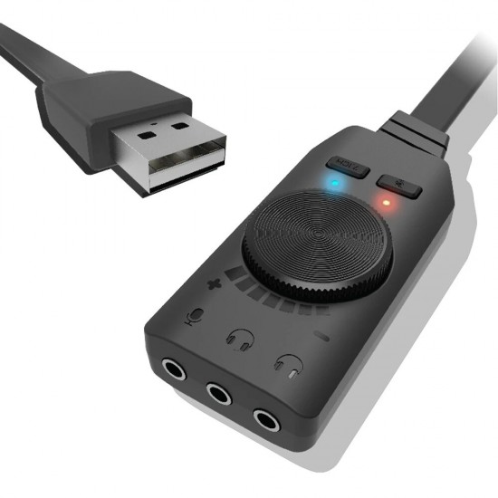 GS3 USB2.0 External Sound Card 7.1 Channel 3.5mm Headphone Earphone Audio Converter Adapter for Computer Mobile Phone GS3 USB2.0 External Sound Card 7.1 Channel 3.5mm Headphone Earphone Audio Converter Adapter for Computer Mobile Phone