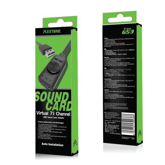 GS3 USB2.0 External Sound Card 7.1 Channel 3.5mm Headphone Earphone Audio Converter Adapter for Computer Mobile Phone GS3 USB2.0 External Sound Card 7.1 Channel 3.5mm Headphone Earphone Audio Converter Adapter for Computer Mobile Phone