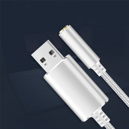 USB to 3.5mm External Sound Card Desktop Notebook Audio Interface Headphone Microphone Driver-free Cable for Android iOS Headset Earphone USB to 3.5mm External Sound Card Desktop Notebook Audio Interface Headphone Microphone Driver-free Cable for Android iOS Headset Earphone