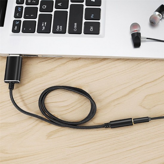 USB to 3.5mm External Sound Card Desktop Notebook Audio Interface Headphone Microphone Driver-free Cable for Android iOS Headset Earphone USB to 3.5mm External Sound Card Desktop Notebook Audio Interface Headphone Microphone Driver-free Cable for Android iOS Headset Earphone
