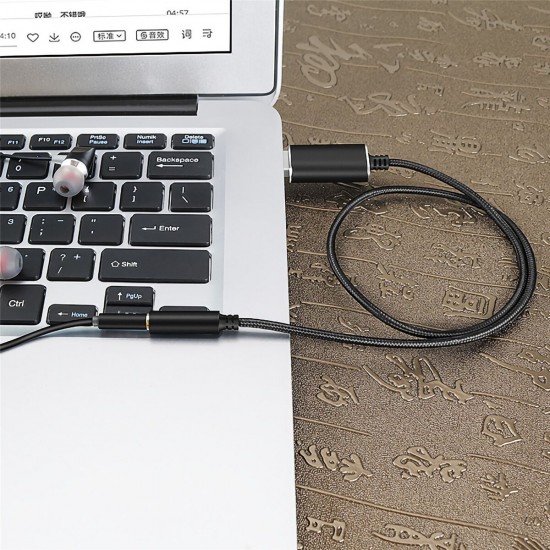 USB to 3.5mm External Sound Card Desktop Notebook Audio Interface Headphone Microphone Driver-free Cable for Android iOS Headset Earphone USB to 3.5mm External Sound Card Desktop Notebook Audio Interface Headphone Microphone Driver-free Cable for Android iOS Headset Earphone