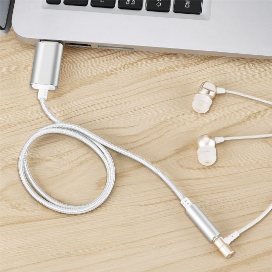 USB to 3.5mm External Sound Card Desktop Notebook Audio Interface Headphone Microphone Driver-free Cable for Android iOS Headset Earphone USB to 3.5mm External Sound Card Desktop Notebook Audio Interface Headphone Microphone Driver-free Cable for Android iOS Headset Earphone